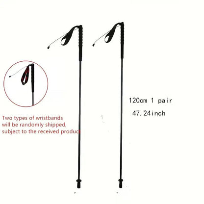 2 - Pack Carbon Fiber Trekking Poles - Lightweight & Adjustable for Hiking - Echo Leaf