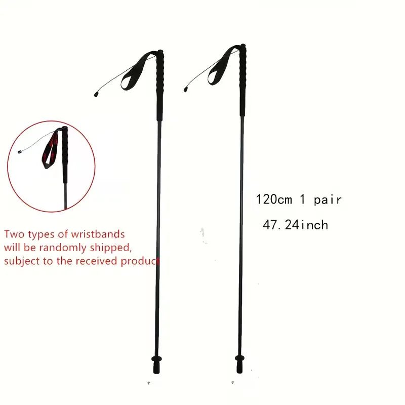 2 - Pack Carbon Fiber Trekking Poles - Lightweight & Adjustable for Hiking - Echo Leaf