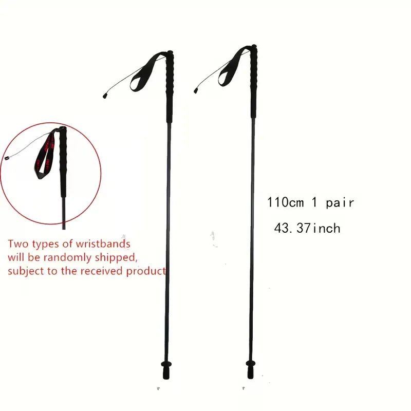 2 - Pack Carbon Fiber Trekking Poles - Lightweight & Adjustable for Hiking - Echo Leaf