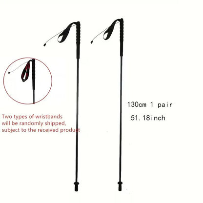 2 - Pack Carbon Fiber Trekking Poles - Lightweight & Adjustable for Hiking - Echo Leaf