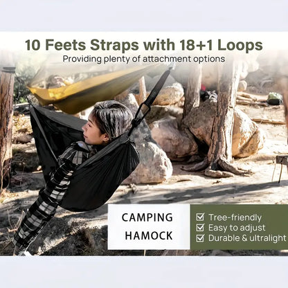 Double & Single Outdoor Hammock with Straps