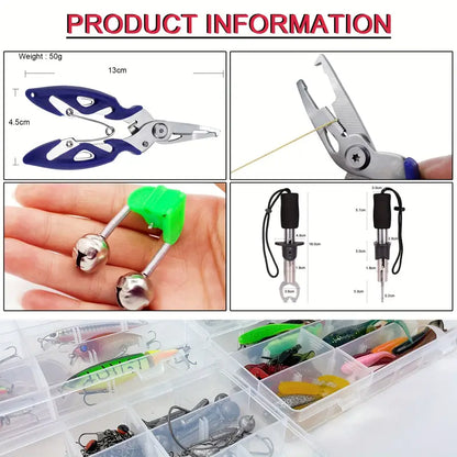 346pcs Fishing Lure Kit – Crankbaits, Spinners, Jigs & Soft Baits
