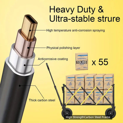 Heavy Duty Foldable Trolley – Outdoor, Garden & Camping Use
