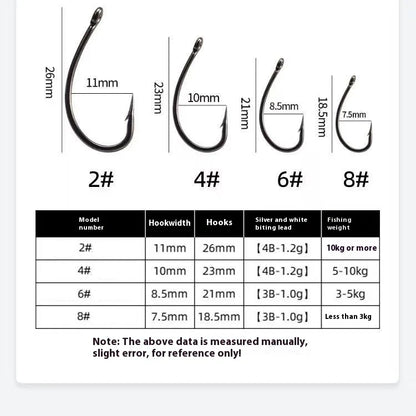 High-Strength Barbed Fishing Hooks with Camouflage PE Cable