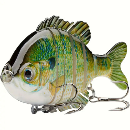 Multi-jointed panfish bluegill swimbait bass bait
