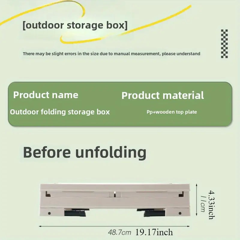 Waterproof Camping Storage Box with Foldable Table | Outdoor Gear Organizer