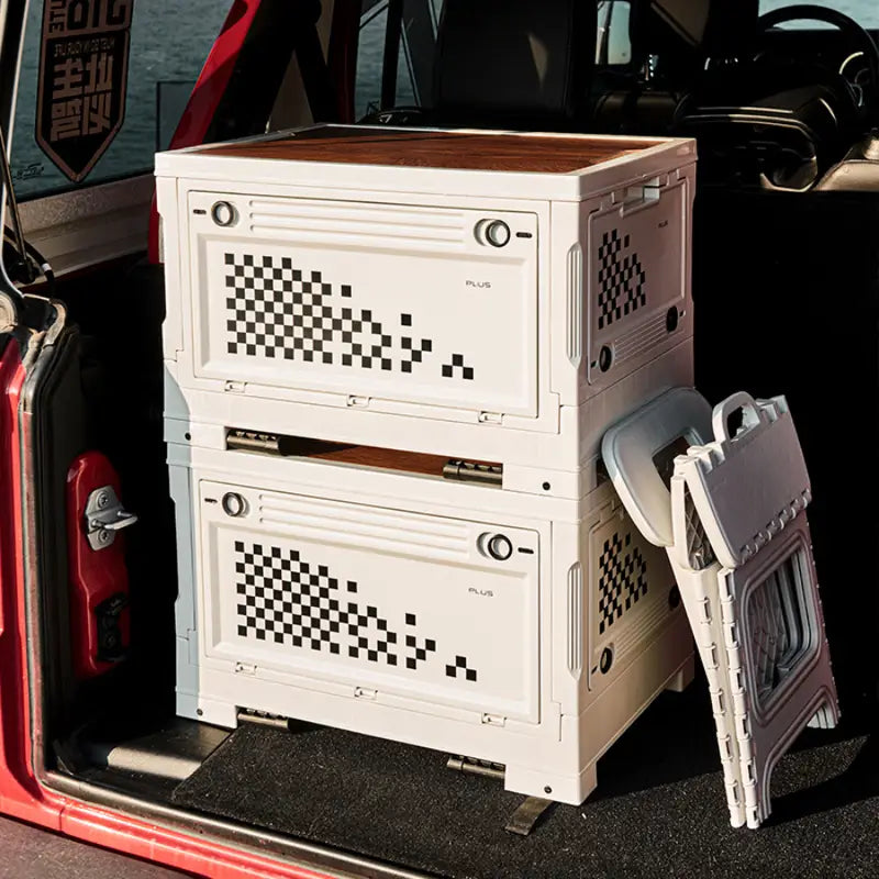Waterproof Camping Storage Box with Foldable Table | Outdoor Gear Organizer