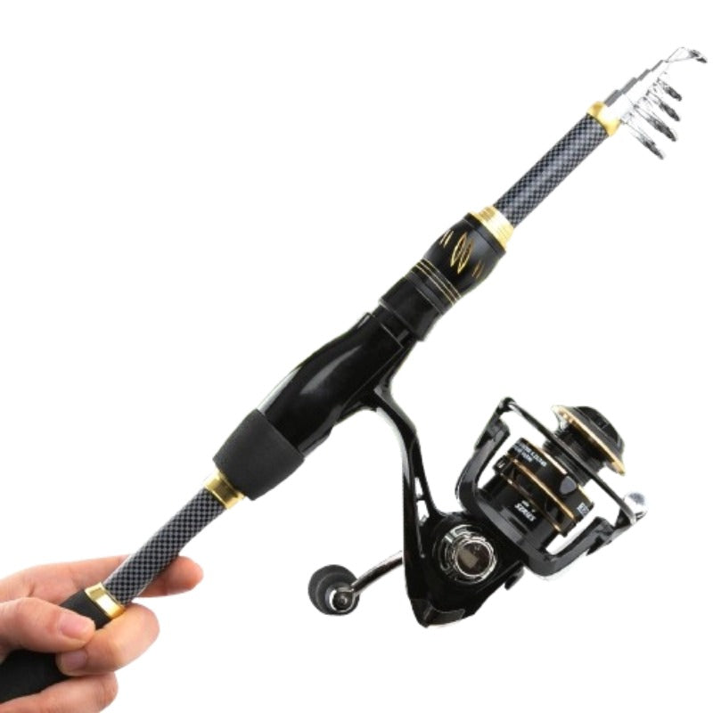 5.9ft ultra-short sea lure fishing rod and reel set for compact gear
