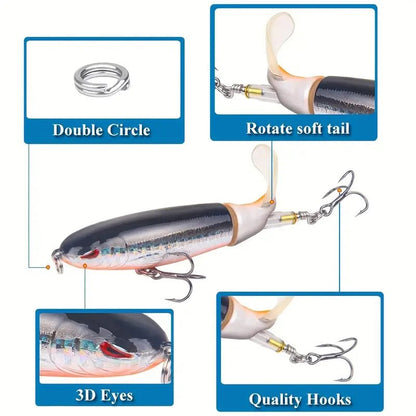 5/10pcs Artificial Fishing Lures with Hooks – Realistic Outdoor Fishing Accessories - Echo Leaf