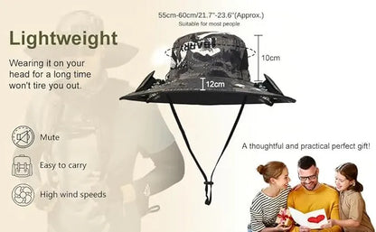 Stay Cool Fishing Hat with Solar Fan – Lightweight & Breezy