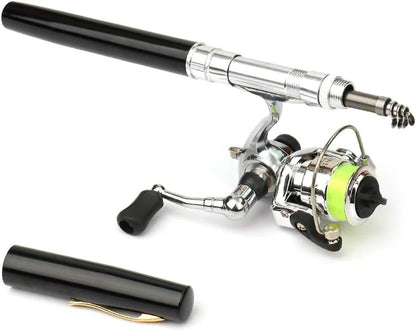 Compact Pen-Style Fishing Rod and Reel Combo