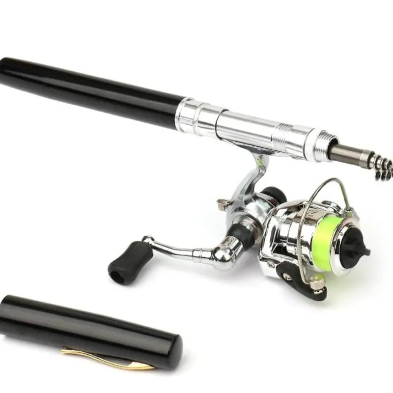 Compact Pen-Style Fishing Rod and Reel Combo