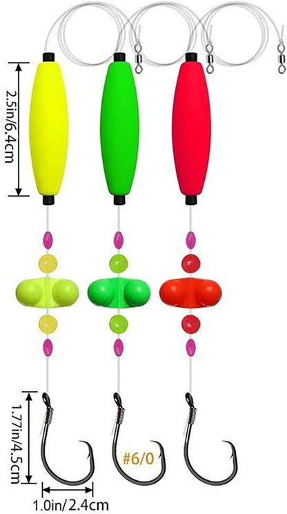 Catfish Rig with Rattles & Circle Hooks – Santee Rig, 3pcs Set
