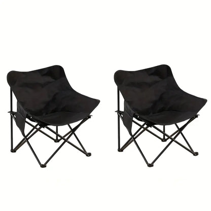 2pcs Folding Moon Chairs – Lightweight Portable Outdoor Chairs