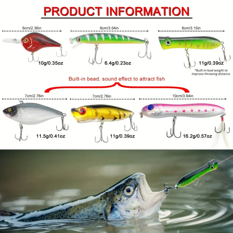 491pcs Fishing Lure Kit with Tackle Box – Soft Baits, Jigs & Hooks