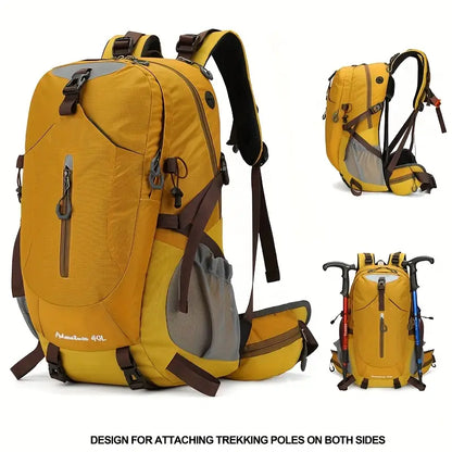 40L Lightweight Hiking Backpack – Durable Unisex Travel Bag with Multiple Pockets - Echo Leaf