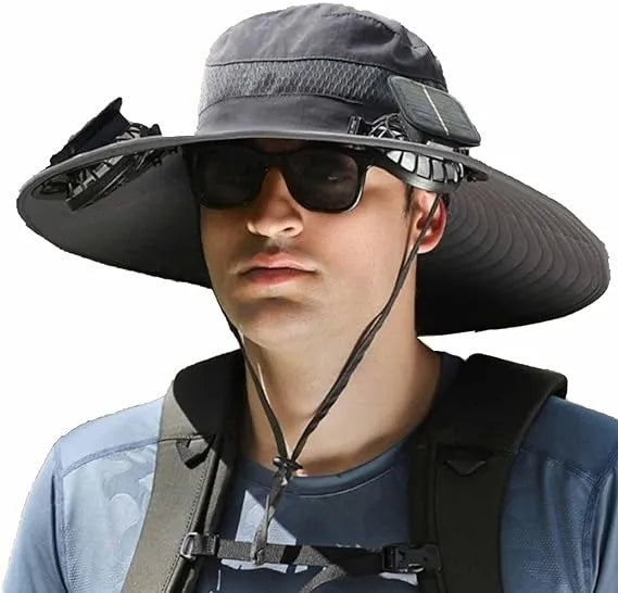 Stay Cool Fishing Hat with Solar Fan – Lightweight & Breezy