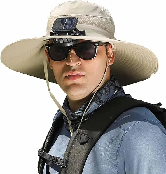 Stay Cool Fishing Hat with Solar Fan – Lightweight & Breezy
