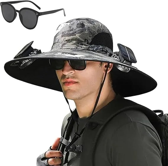 Stay Cool Fishing Hat with Solar Fan – Lightweight & Breezy