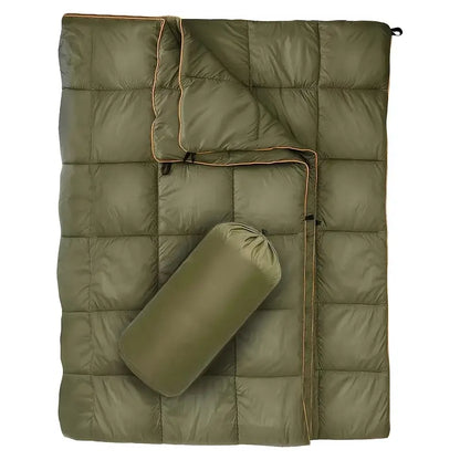 Lightweight Puffy Camping Blanket – Warm, Packable Outdoor Blanket for Travel, Beach & Festivals - Echo Leaf