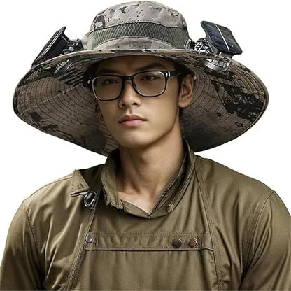 Stay Cool Fishing Hat with Solar Fan – Lightweight & Breezy