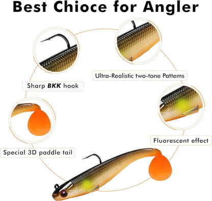 Pre-Rigged Soft Lures – Vibrating Action for Bass & Trout