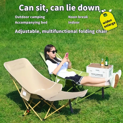 Adjustable Moon Chair – Portable Outdoor Recliner with Lumbar Support