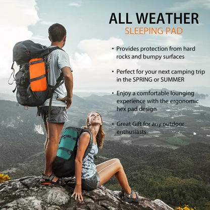 Extra large and ultra-light self-inflating camping mat with built-in pump