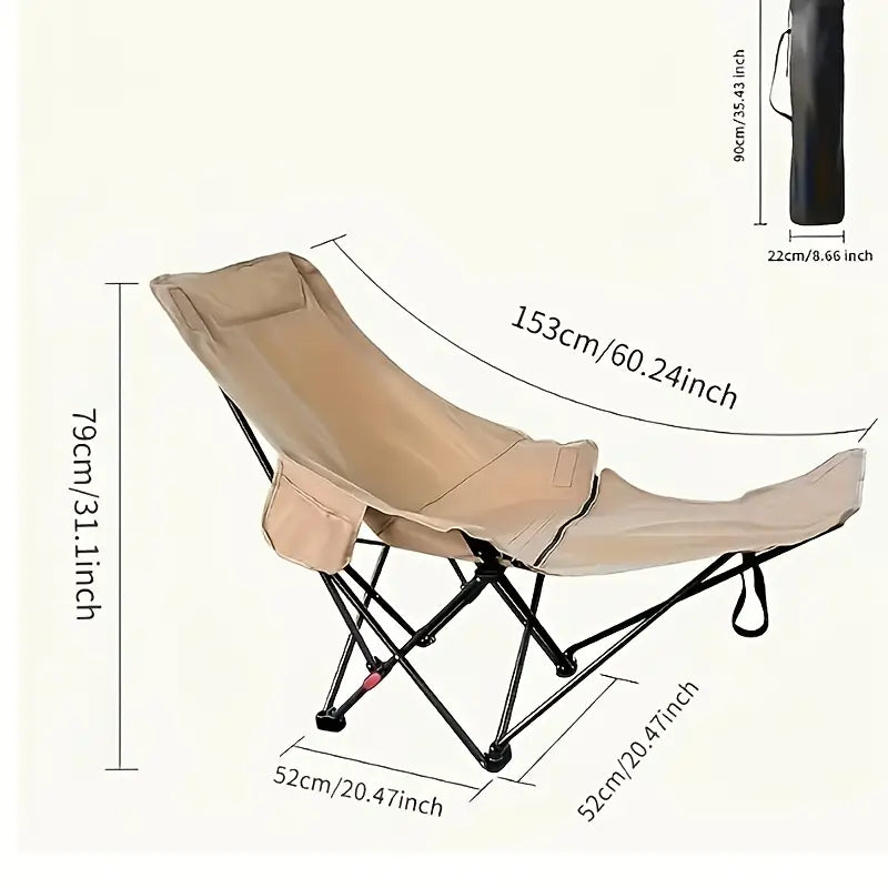 Adjustable Moon Chair – Portable Outdoor Recliner with Lumbar Support