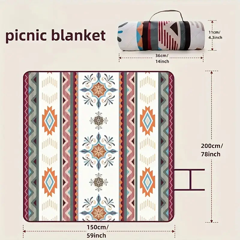 Portable Picnic Blanket – Lightweight Foldable Outdoor Beach & Camping Mat