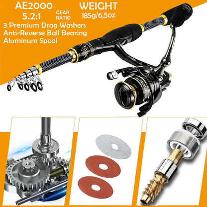 5.9ft lure fishing gear rod reel set ultra-short sea rod