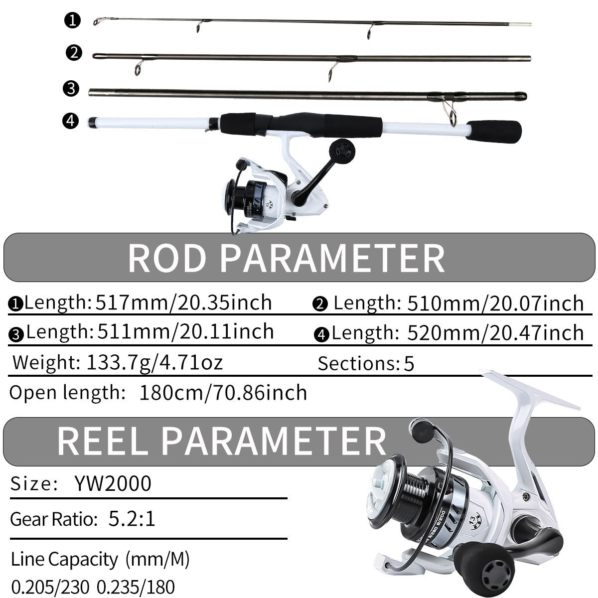 Telescopic Lure Rod Set Fishing Rod Set Fishing Gear Set