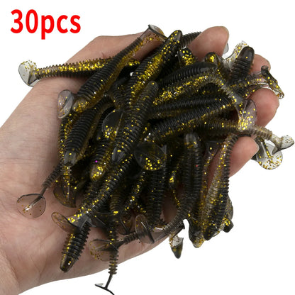Bionic Spiral T-Tail Soft Bait 5.5cm – Perch & Croaker Lure