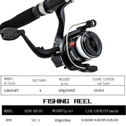 Long Distance Lure Set – 5ft Sea & Perch Fishing Rod