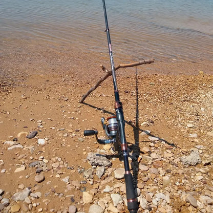Compact Telescopic Fishing Rod & Reel Combo - Carbon Fiber, Portable for Travel, Ideal Men's Gift - Echo Leaf