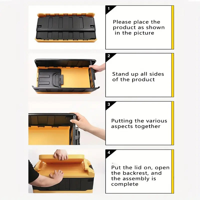 Outdoor Storage Box with Folding Seat – For Camping & Fishing