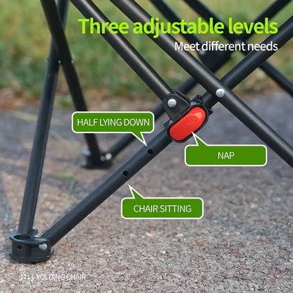 Adjustable Moon Chair – Portable Outdoor Recliner with Lumbar Support
