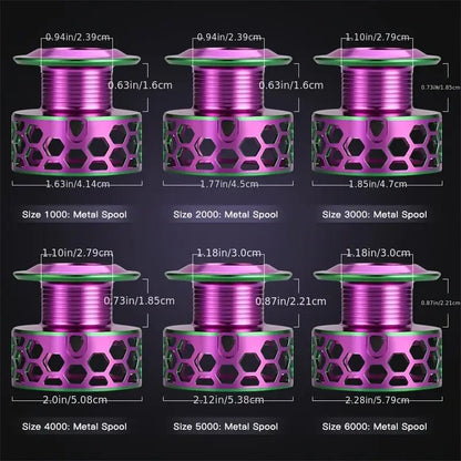 Colorful spinning fishing reel, light and smooth fishing reel - Echo Leaf