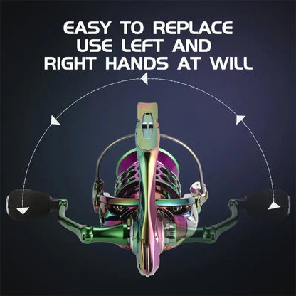 Colorful spinning fishing reel, light and smooth fishing reel - Echo Leaf