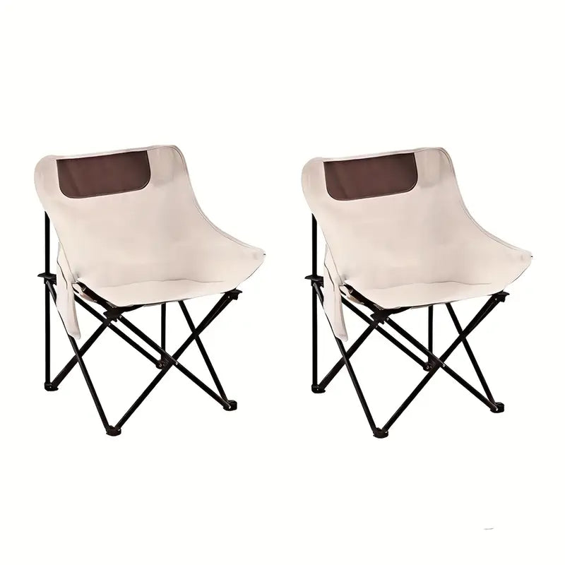 2pcs Folding Moon Chairs – Lightweight Portable Outdoor Chairs