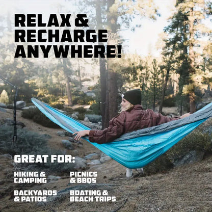 Double & Single Outdoor Hammock with Straps