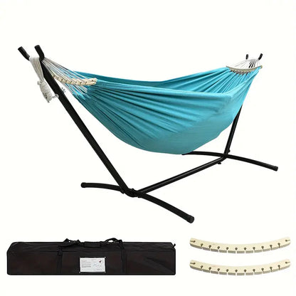 Portable Double Hammock with Stand – Indoor & Outdoor Use