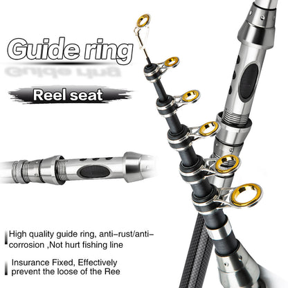 Fishing Set – Retractable Rod, Spinning Reel & Lure Combo – Portable, High - Performance Fishing Gear for Anglers - Echo Leaf