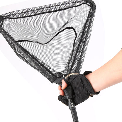 Folding telescopic fishing net with aluminum alloy frame