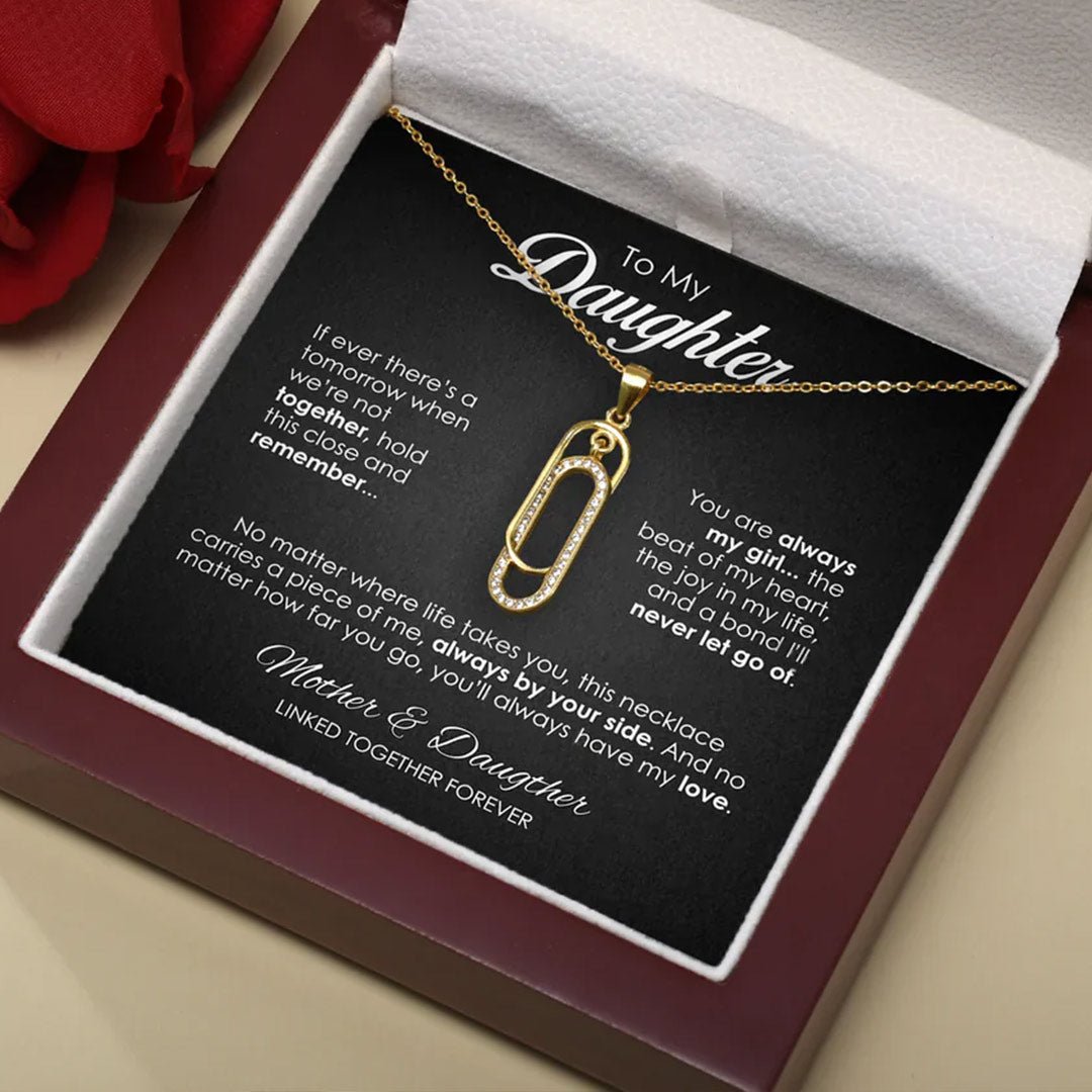 For Daughter Mother and Daughter Circle Necklace - Echo Leaf