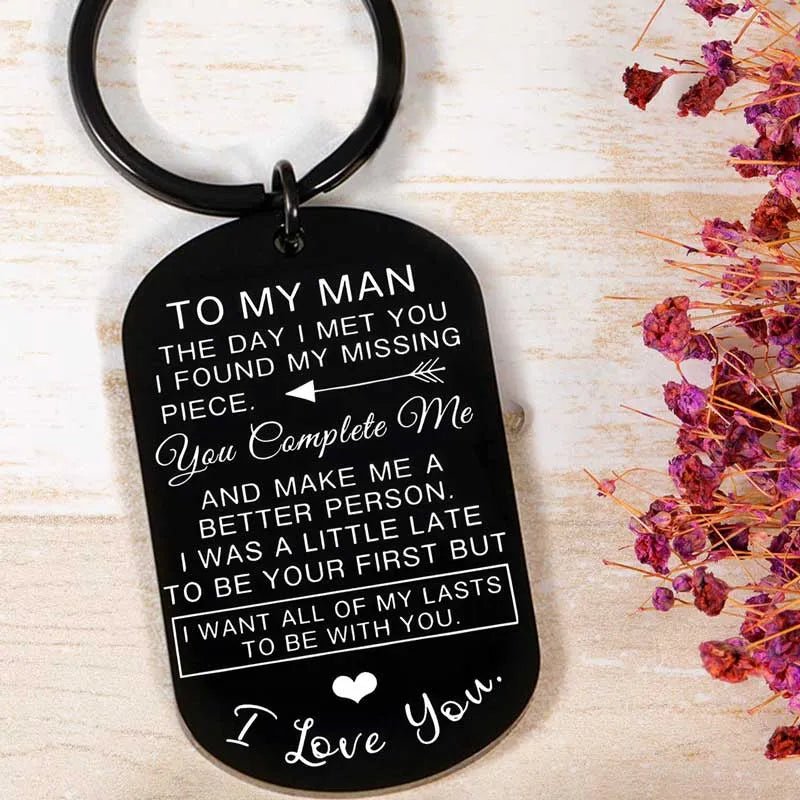 For Husband I Want All Of My Lasts To Be With You Keychain - Echo Leaf