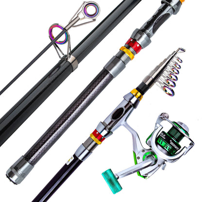 Long Cast Lure Rod Set – Sea & Reservoir Minnow Fishing – High - Performance, Durable Fishing Gear for Anglers - Echo Leaf