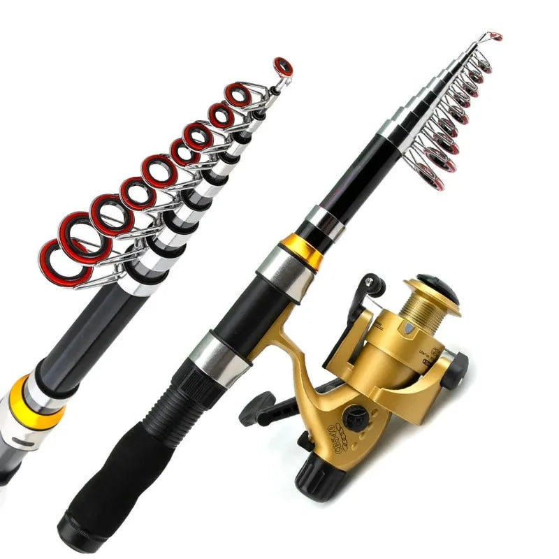 1.8m and 2.1m long-distance casting rod and reel set
