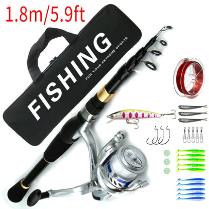 Long - Distance Casting Rod & Reel Set – Sea Fishing Lure Gear - Echo Leaf