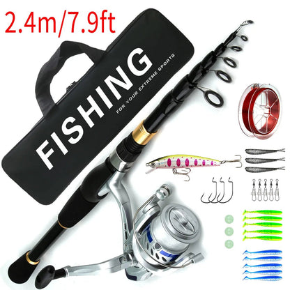 Long - Distance Casting Rod & Reel Set – Sea Fishing Lure Gear - Echo Leaf